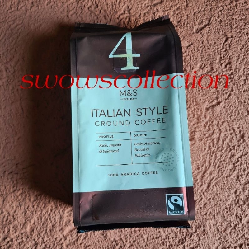 

M&S MARK MARKS & AND SPENCER ITALIAN STYLE GROUND COFFEE ARABICA KOPI BUBUK