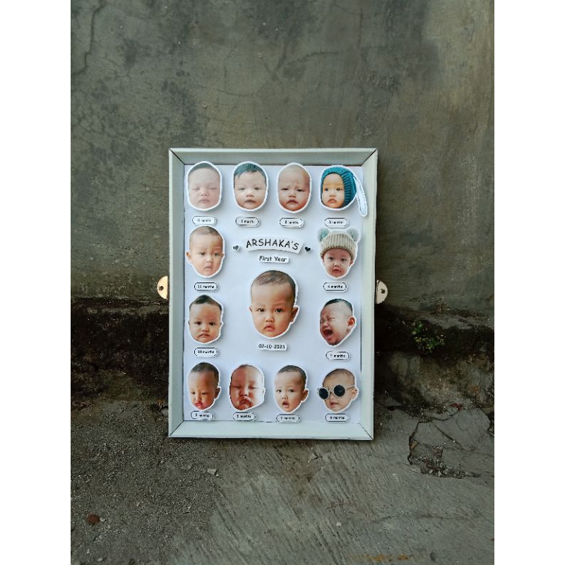 Baby Milestone Frame | 3D Frame | Pop Up Frame | Kado Unik | Kado Ulangtahun | Foto Bayi 3D