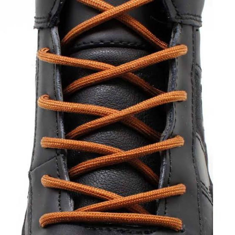 tali sepatu  bulat coklat grey putih hitam bahan premium