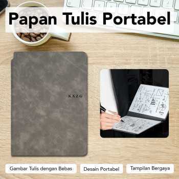 

FEI NAI SHI Papan Tulis Portable A5 Whiteboard Notebook PU with Pen - H-2302 - Gray