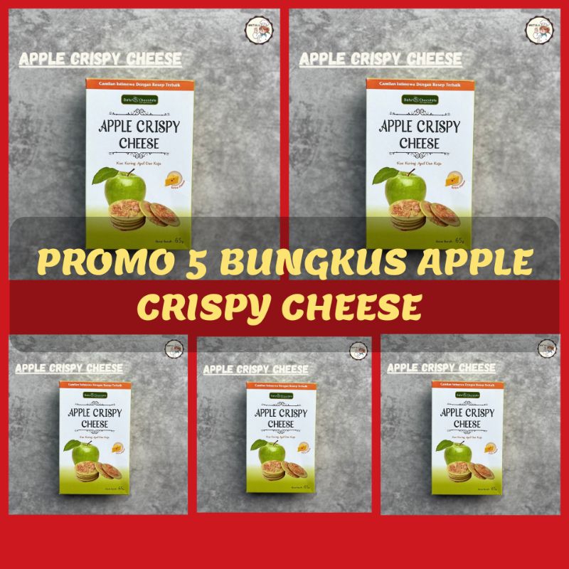 

[PROMO] 5 BUNGKUS CAMILAN KUE KERING APPLE CRISPY CHEESE 65 GRAM SNACK ENAK OLEH-OLEH BATU MALANG