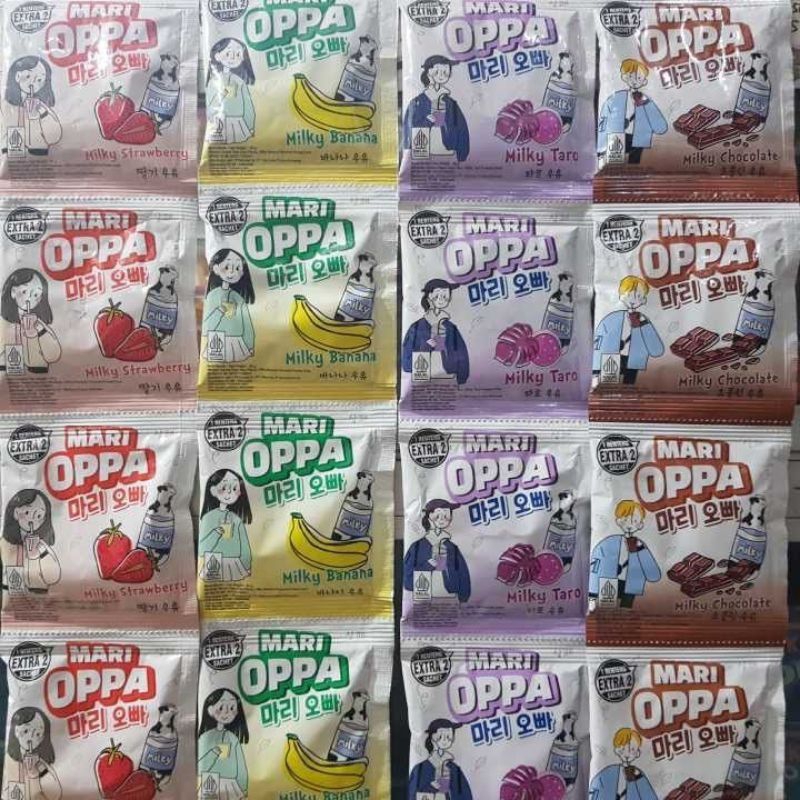 

Mari oppa renceng isi 15 sachet minuman serbuk aneka rasa