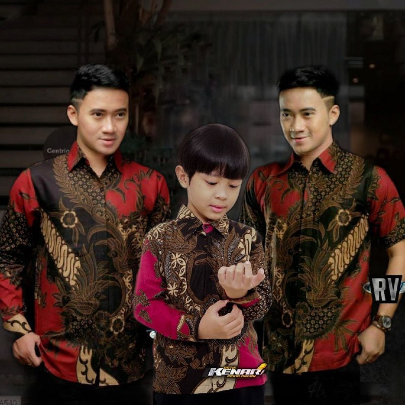 Kemeja Batik Anak Laki-Laki Lengan Panjang Batik Ayah dan Anak Cowok TERBARU Kemeja Batik Ayah dan K