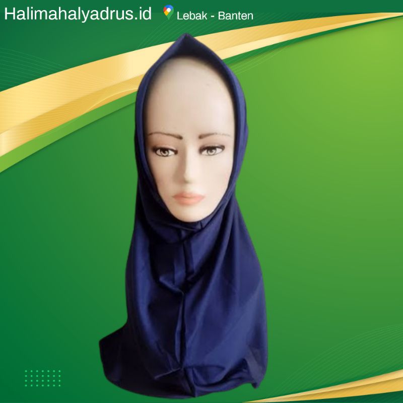 Kerudung / Hijab Bergo Instan Polos SMP MTs Navy / Biru Dongker