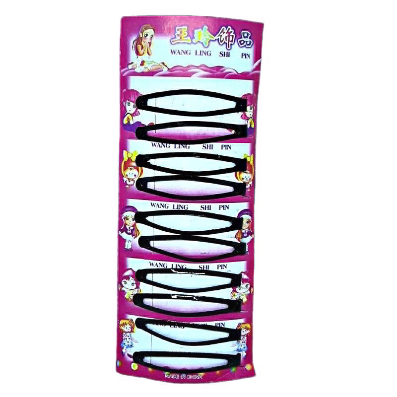 Fugo Beauty- (1 Card isi 10 ) Jepitan Rambut TikTok TANGGUNG PINK / Jepit Tik Tok Hairclip besar/ Ha