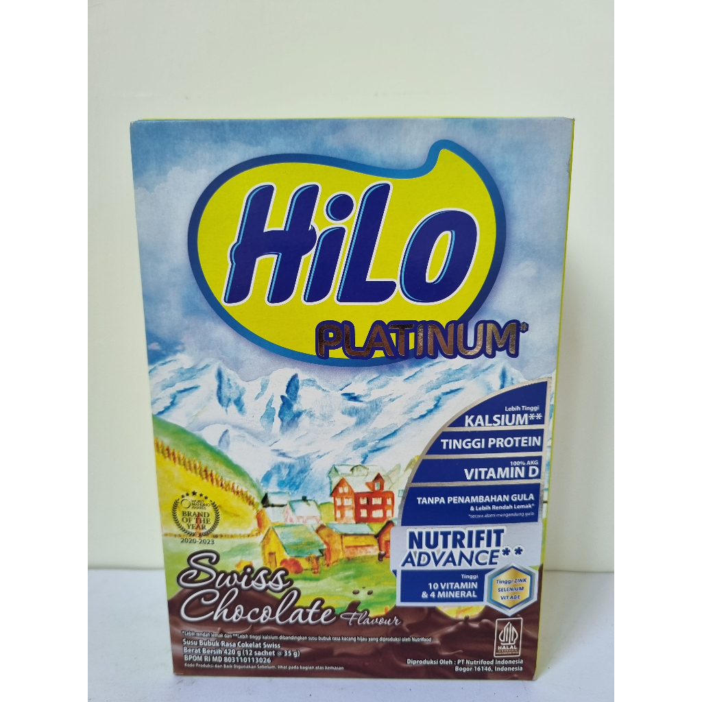 

Hilo Susu Bubuk Hi-Calcium Platinum Swiss Chocolate 420g