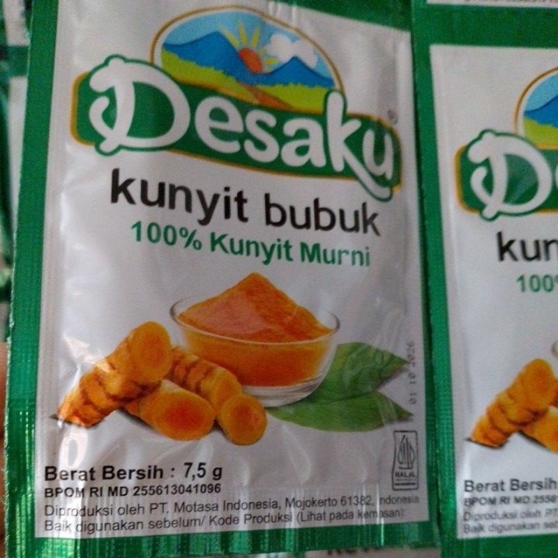 

[GROSIR] Desaku Kunyit bubuk 7.5gram (isi 12 sachet)