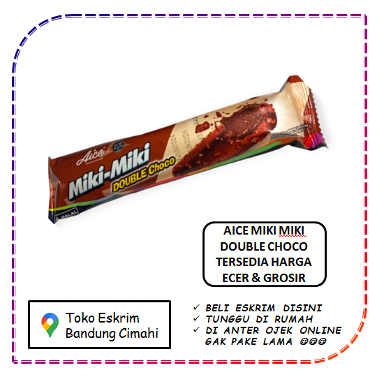 

Es Krim Ice Cream Eskrim Aice Miki Miki Double Choco Bandung Cimahi