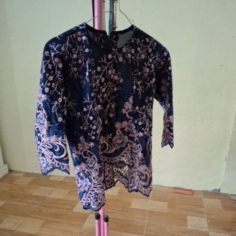 preloved , setelan rok tutu dan kebaya anak warna navy mix lilac
