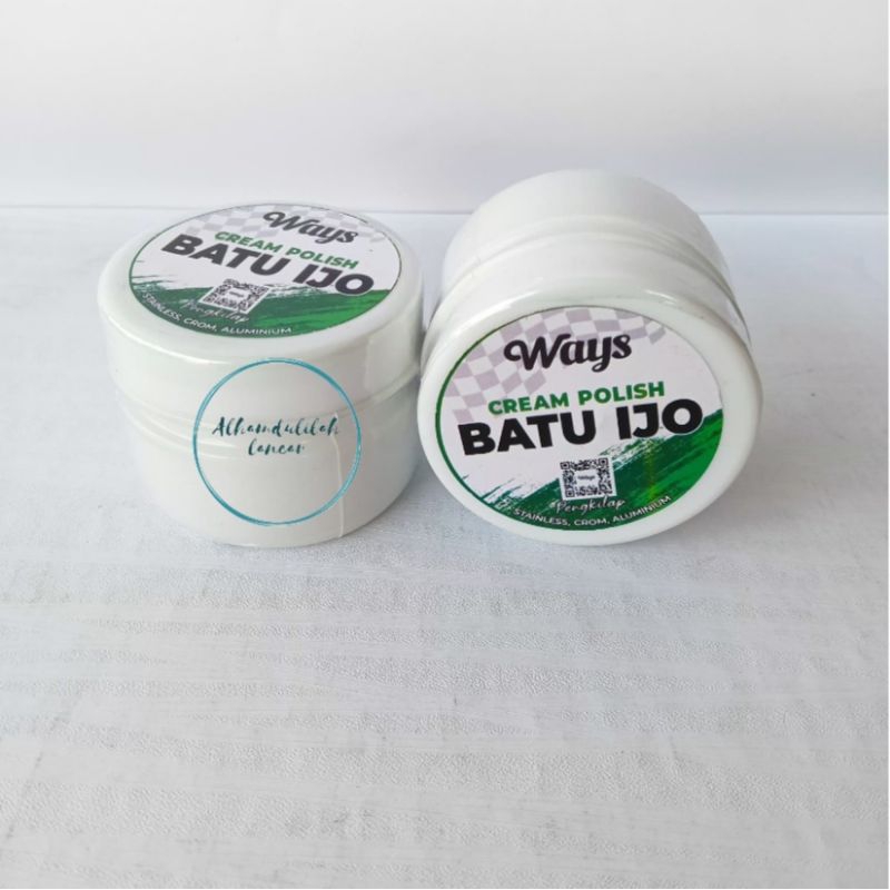BATU IJO CREAM POLES, pengkilat velg, mesin,80gr