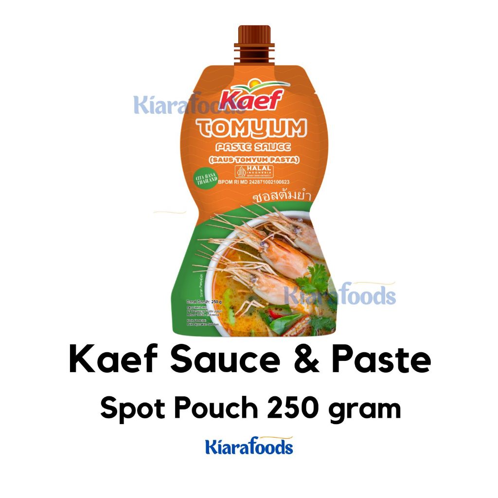 

Kaef Saus & Pasta Spot Pouch 250 gram | Kaef Tomyum 250 gram