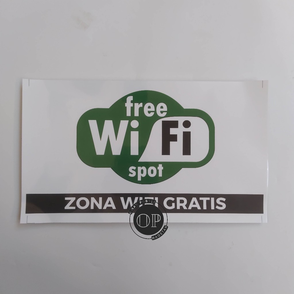 

Stiker Free Wifi Spot - Area Gartis Wifi - Zona Wifi Gratis