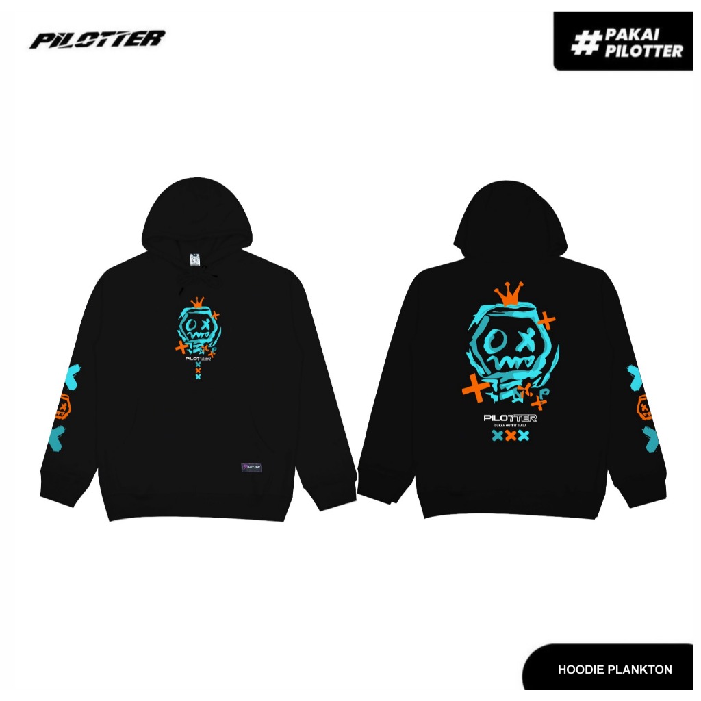 JAKET HOODIE PILOTTER PLANKTON ORIGINAL FREE STIKER HOODIE PILOTTER ORIGINAL