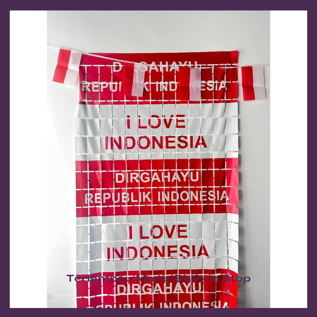 Manis - Tirai Foil Dirgahayu Tirai Kemerdekaan Hiasan Dinding RI