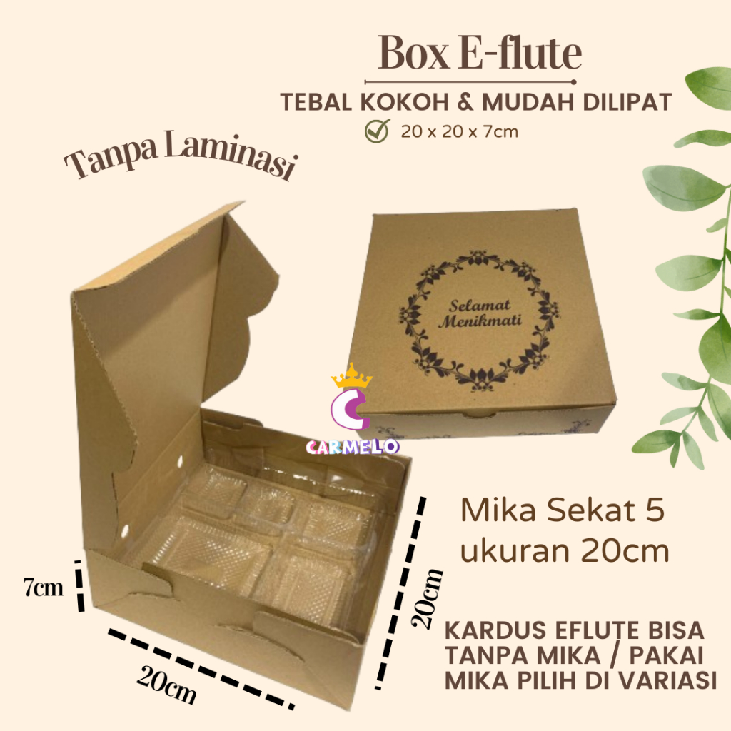 Box Nasi uk.20x20x7/Kardus kue/Box Kue/Kardus nasi/Tempat nasi/Kardus Catring/R10k/uk.20x20x7