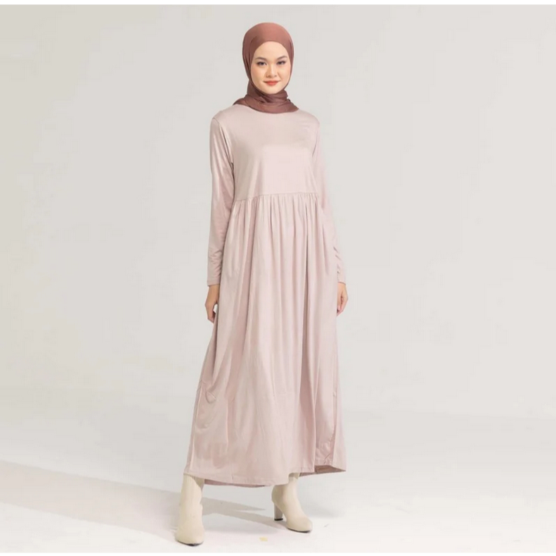 Inner Gamis Ruffles Polos Dauky Inner Dress Laudya