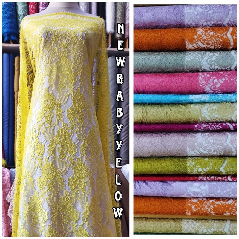 KAIN BROKAT SEMIFRANCIS BAHAN KEBAYA BROKAT GLOSI BROKAT PENEL KAIN BROKAT MURAH BAHAN KEBAYA MODERN