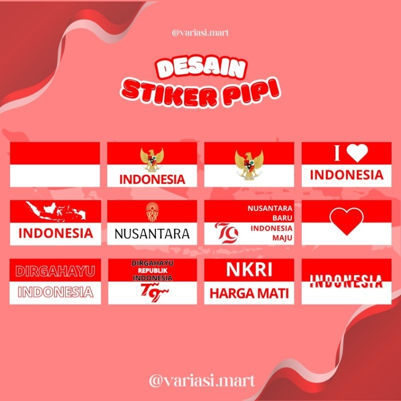 

(GOSEND) Tempelan Stiker Pipi Bendera Merah Putih HUT RI 79 - 17 Agustus | variasi.mart