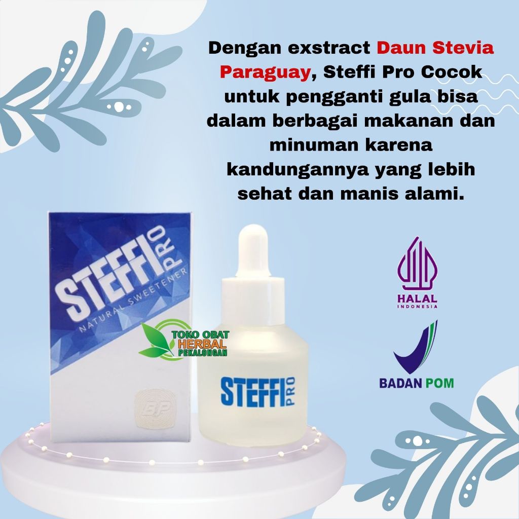 

Steffi Pro 30 ml Pengganti Gula Lebih Manis, Lebih Sehat, Lebih Praktis Cukup Satu Tetes Cocok Bagi Penyandang Diabetes