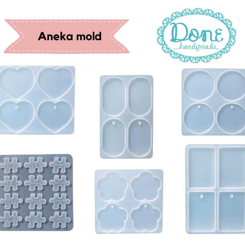 Done handymade mold liontin mold bandul cetakan silicone mold fondant mold clay mold resin mold bula