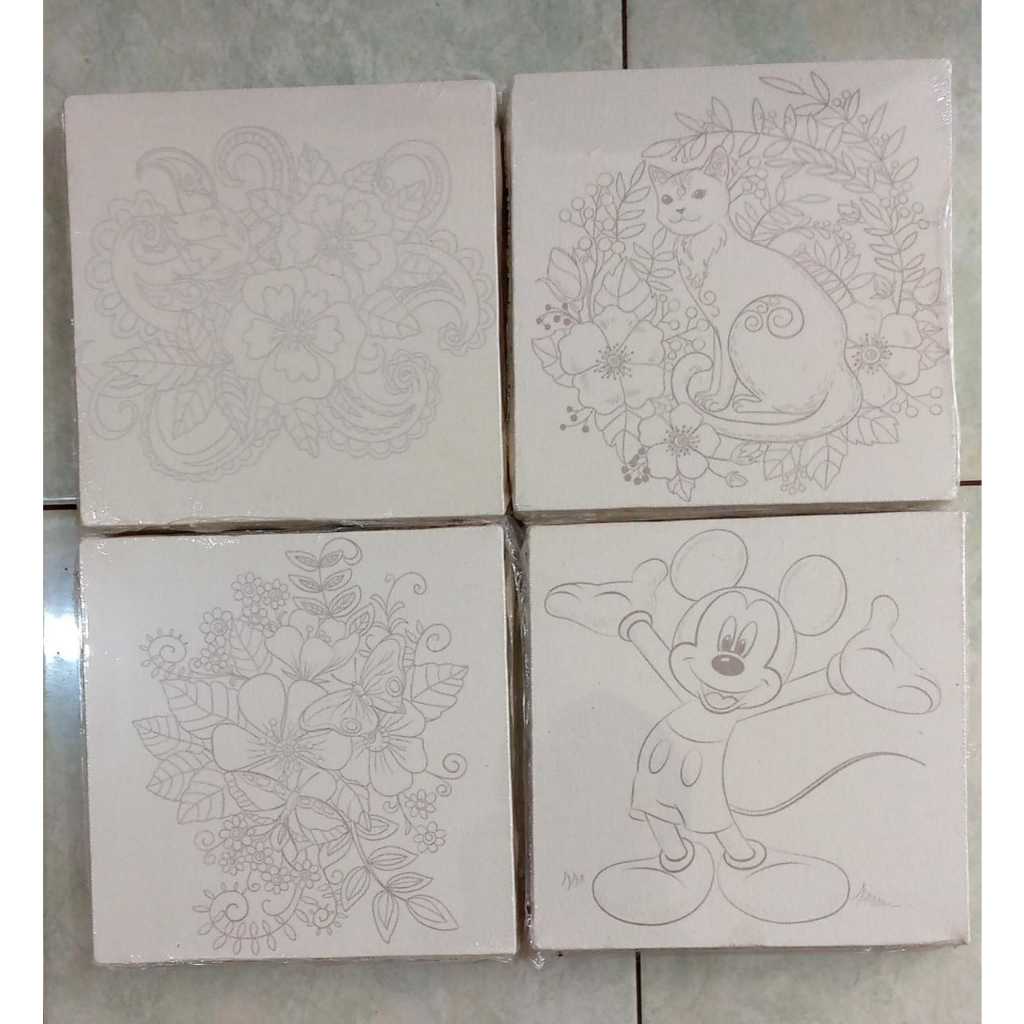 

Kanvas Lukis Sketsa Ukuran 20x20 Pilihan Motif/Gambar Banyak Untuk Melukis