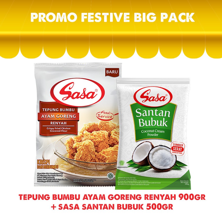 

Sasa Tepung Bumbu Renyah 900gr + Sasa Santan Bubuk 500gr