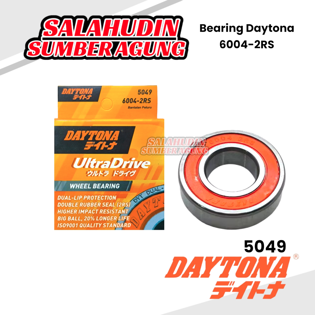 Daytona Bearing Laker Laher 6004-2RS Nap Gear Belakang Jupiter Z, F1Z R, Crypton, Rxs, Rx King Origi