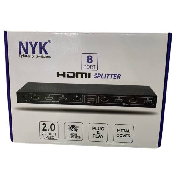 NYK HDMI Splitter 8 port spliter 8port - NYK-HD