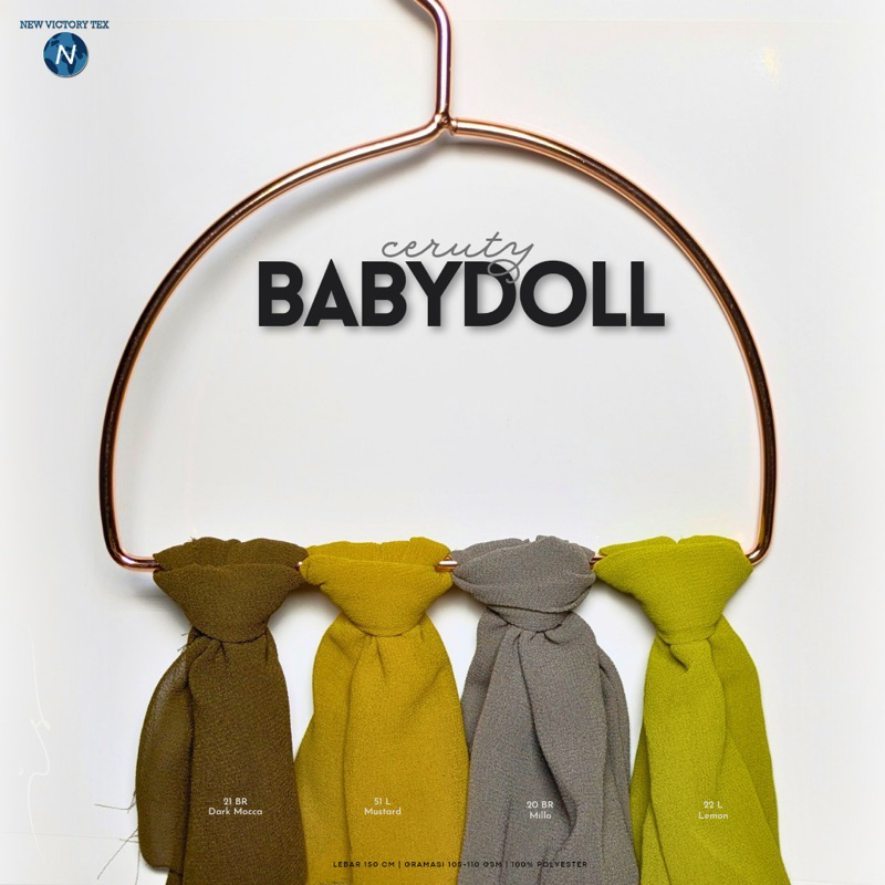 Kain Ceruty Babydoll 0.5 Meter Babydoll Armani Original Premium Quality