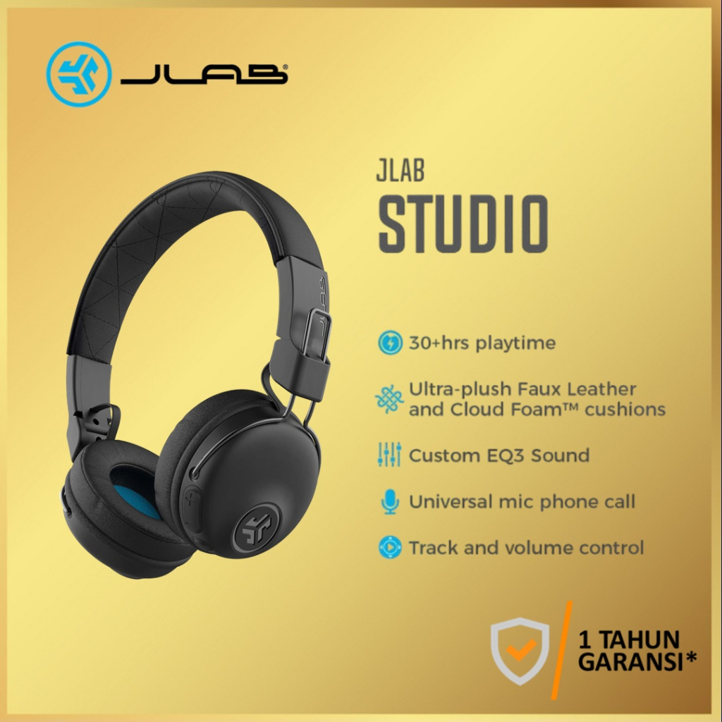 Jlab Studio Wireless Bluetooth On-Ear Headphones Headset