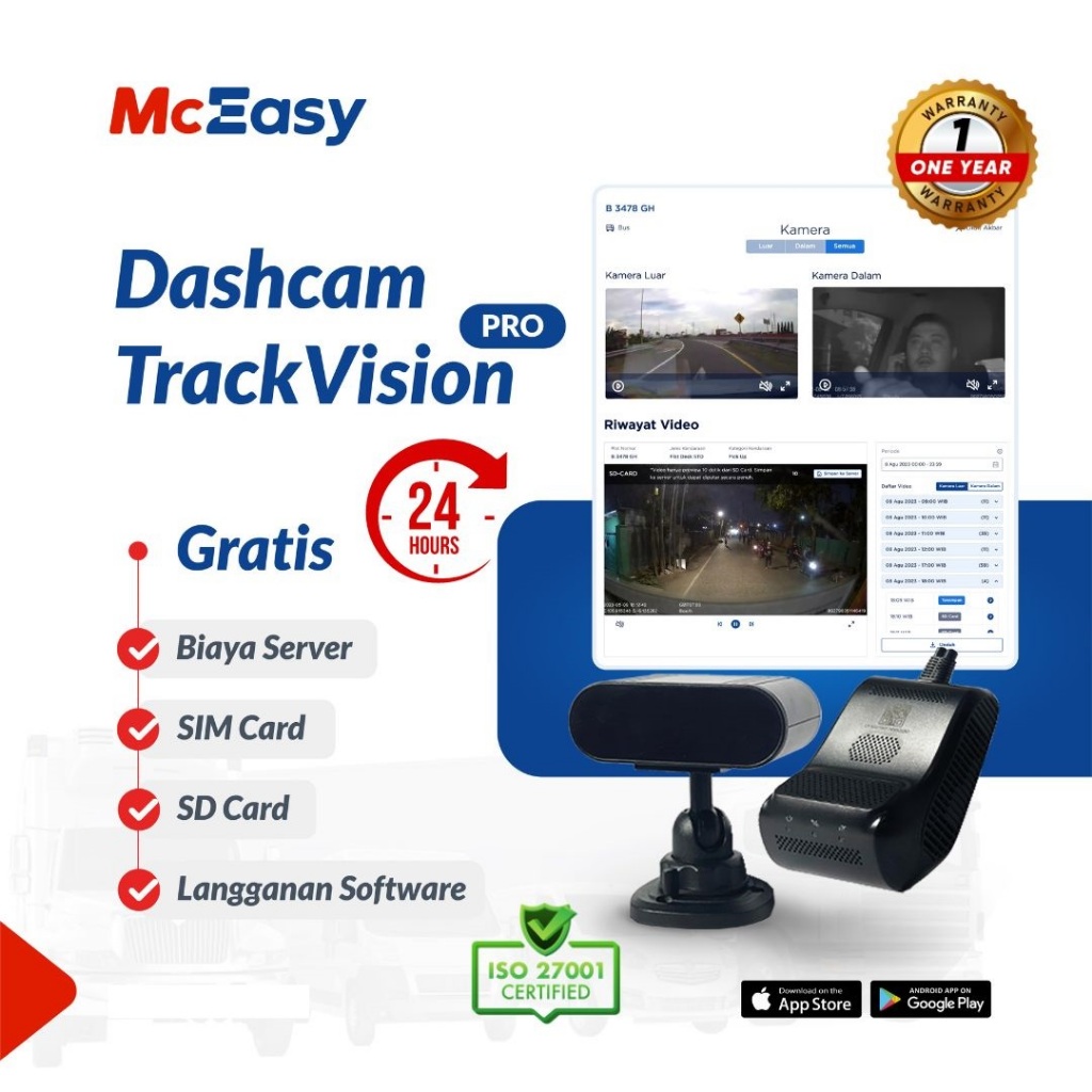 McEasy Dashcam Pro Dilengkapi Teknologi AI Vision + FREE SOFTWARE