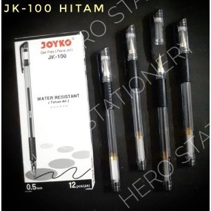 

Joyko pen gel tahan air water resistant 0.5 mm JK-100 hitam . 12 unit