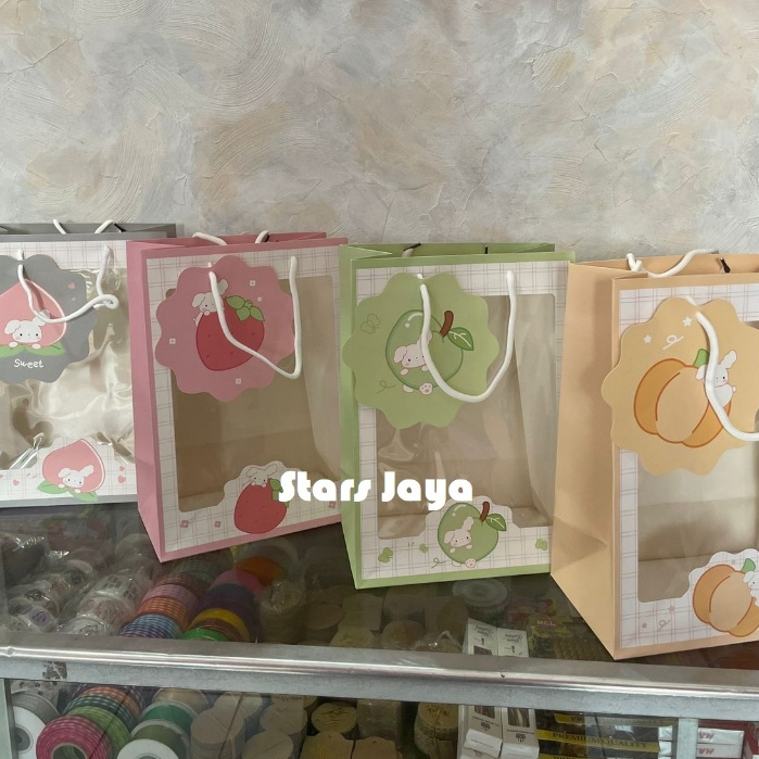 

Paper Bag Fancy Mika / Paper Bag Colorfull / Goodie bag/ Kantong Kado