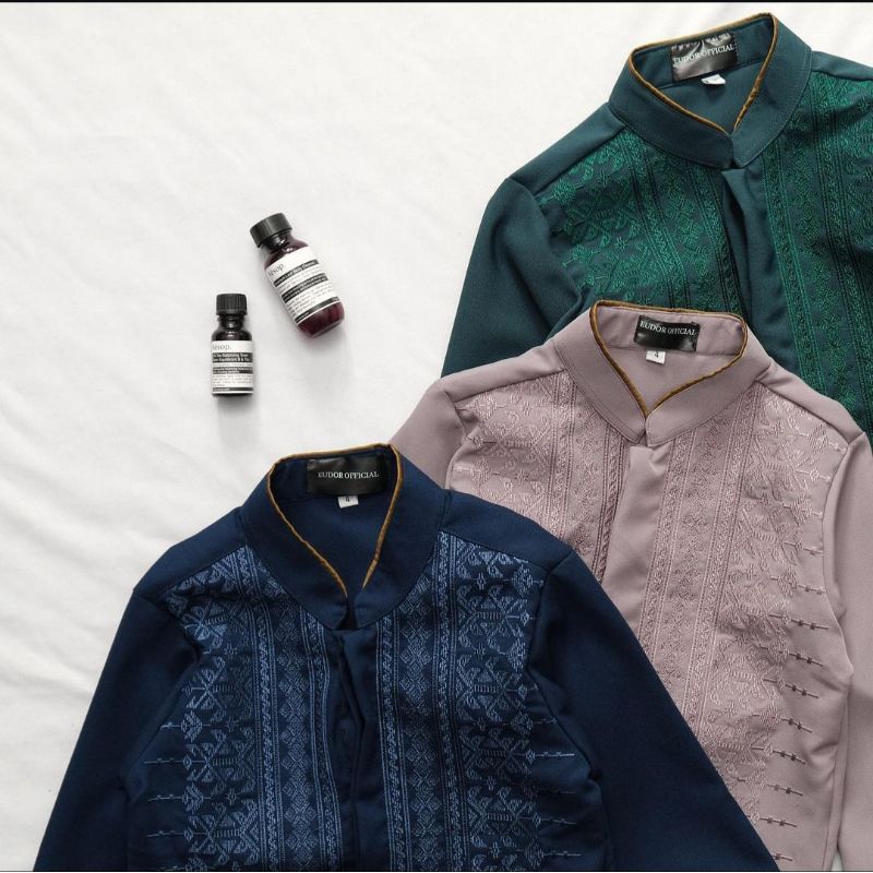 ATASAN KOKO BORDIR DAD AND KIDS/MEWAH/COUPLE AYAH ANAK/KELUARGA BY EUDOR