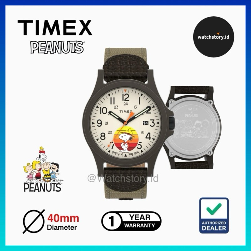 Jam Tangan Analog Timex Expedition Peanuts Beagle Scout TW4B29200