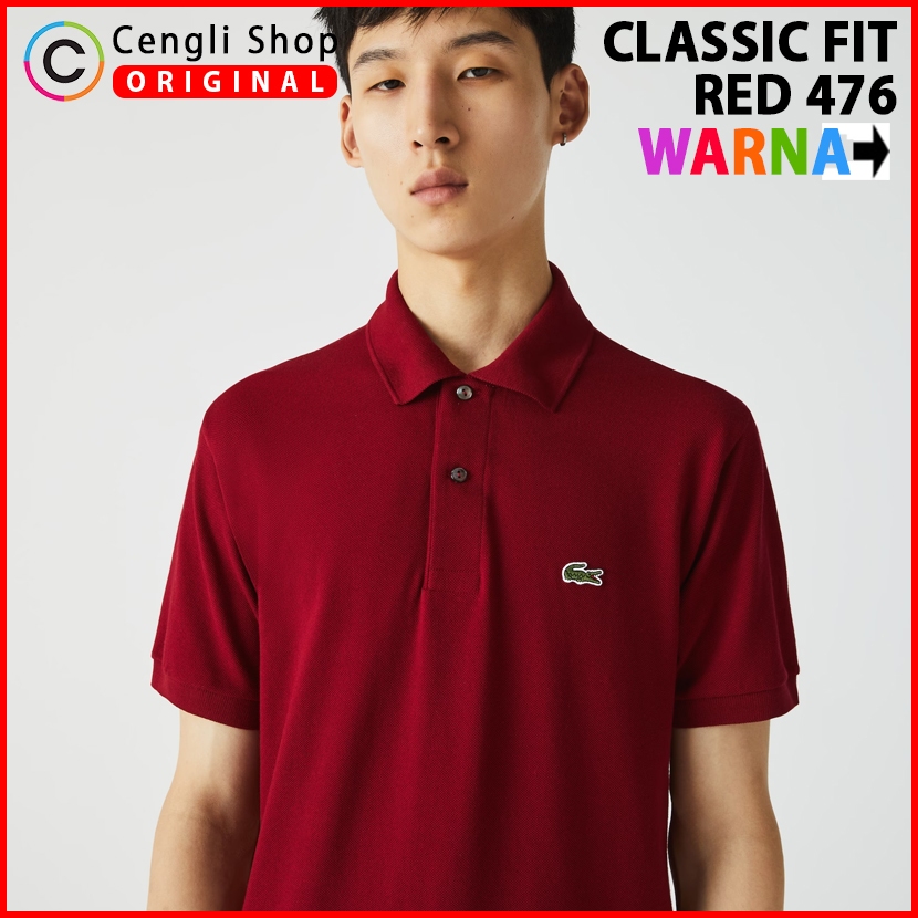 LACOSTE BAJU KAOS POLO PRIA ORIGINAL ASLI ORI LACOSTE CLASSIC FIT POLO SHIRT POLOS KERAH BERKERAH BR