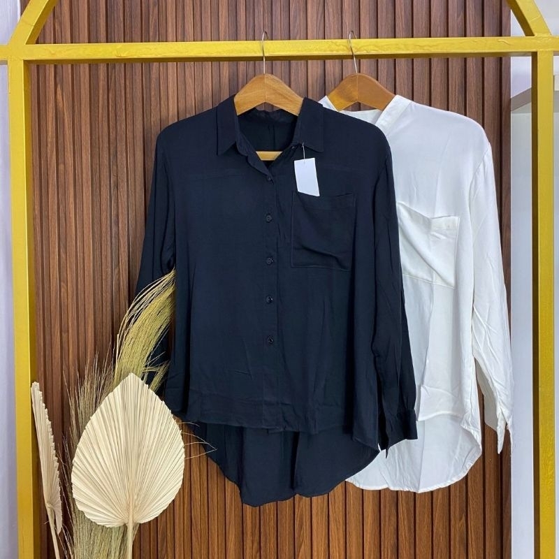 kemeja polos wanita dewasa 2 warna