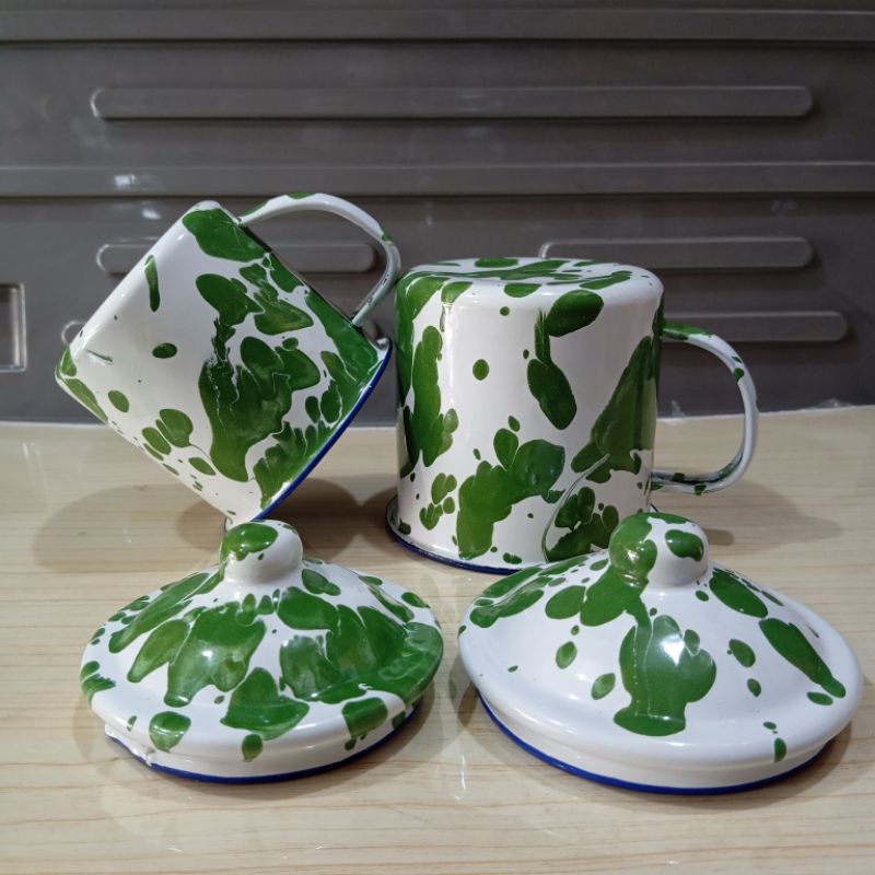 Gelas Mug Lurik Kecil & Besar