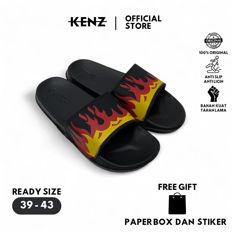 KENZ SLIDE ON ORIGINAL KENZ ORIGINAL 100% Sandal Slide Pria Wanita Sendal Slop Flip Flop | Sandal Mo