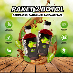 

Cuka Mengkudu Vinenon Manjur Hancurkan Batu Ginjal Melancarkan purin dalam tubuh Obat Asam Urat 100% Mengkudu Asli BPOM Halal MUI