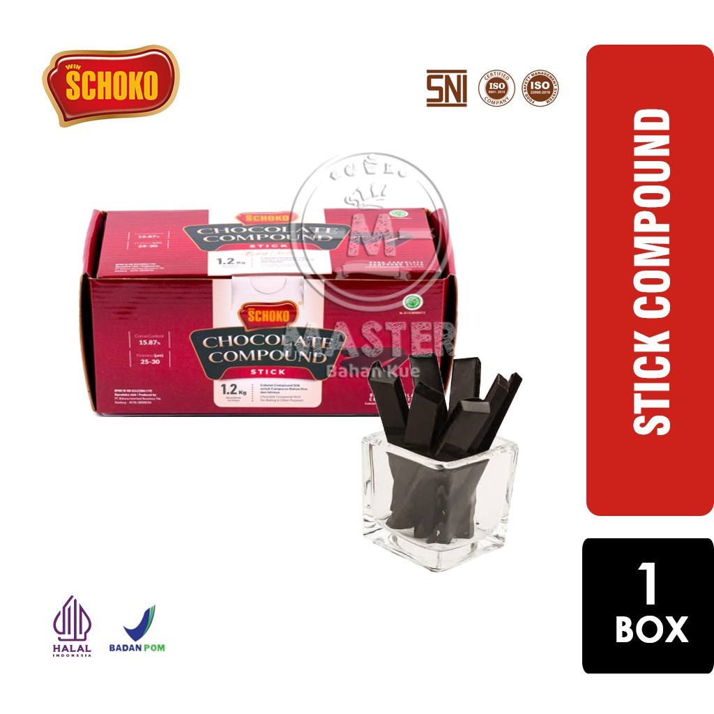 

Coklat Stik Schoko Dark Chocolate Compound Stick [1 Box]