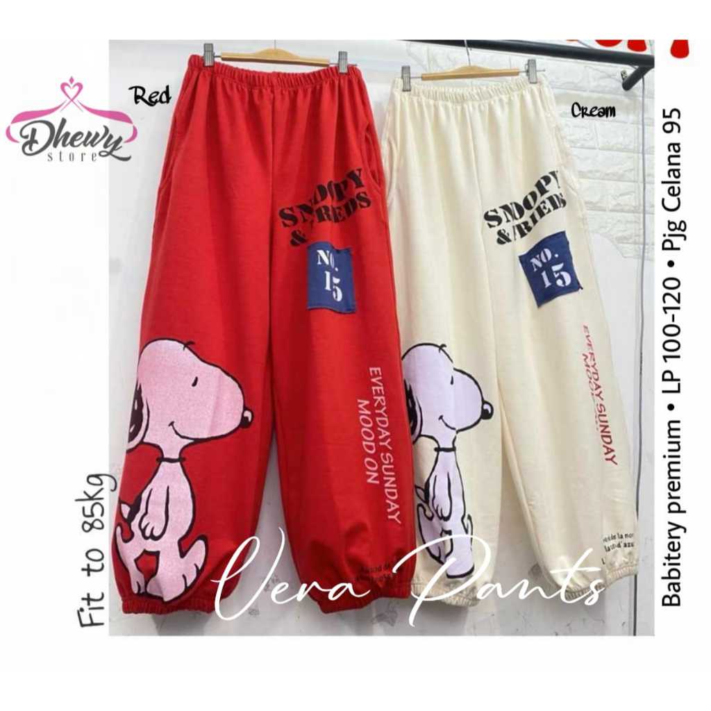 CELANA JOGGER WANITA PINGGANG KARET MOTIF TERBARU PAKAIAN WANITA BAWAHAN CELANA PANJANG KEKINIAN