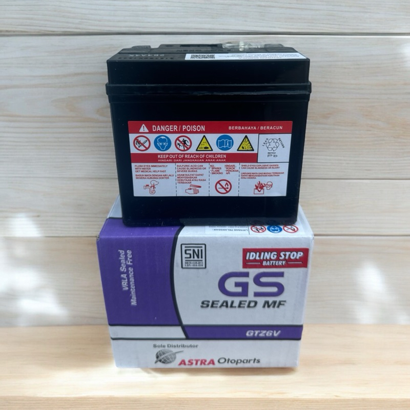 AKI HONDA CB150R ,VARIO 125,VARIO 150,SATRIA FU.AKI GS KERING DTZ6V