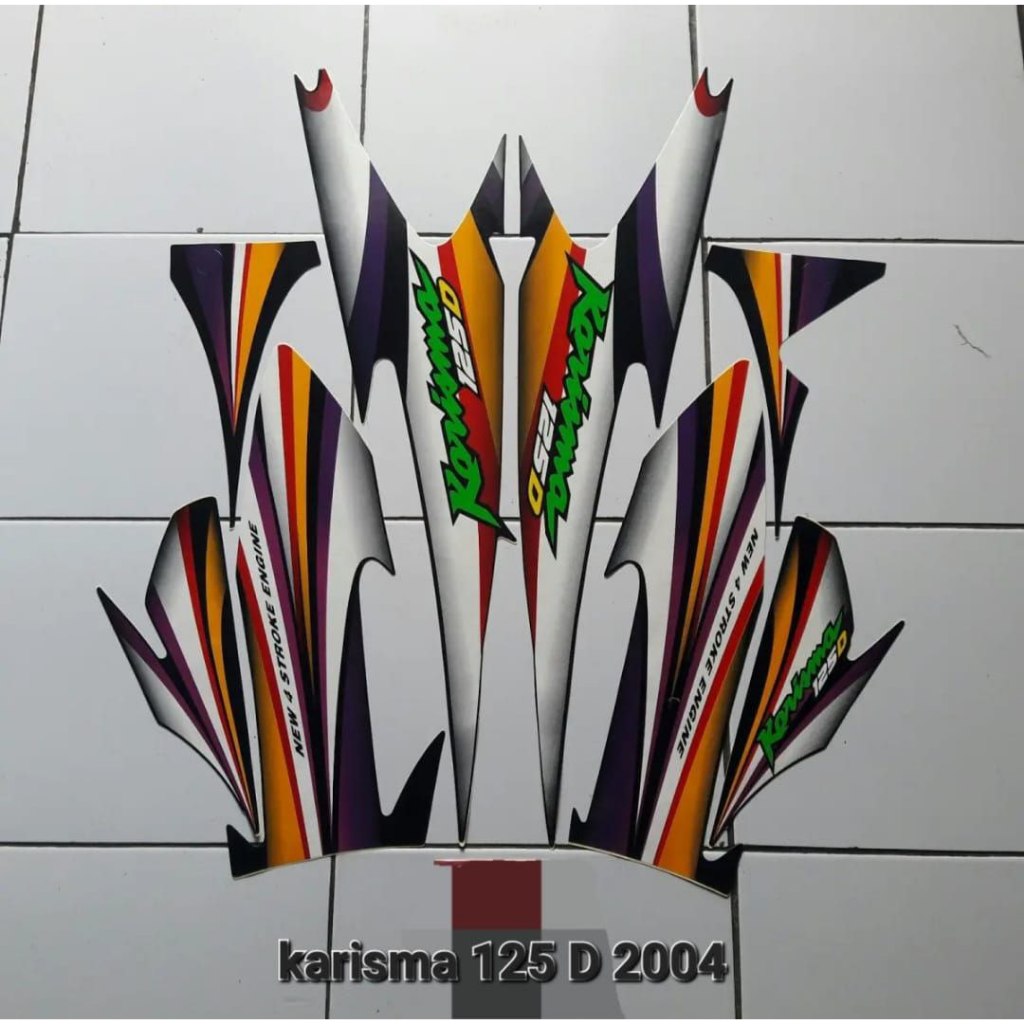 Striping Sticker List Honda Karisma 125 D Tahun 2004
