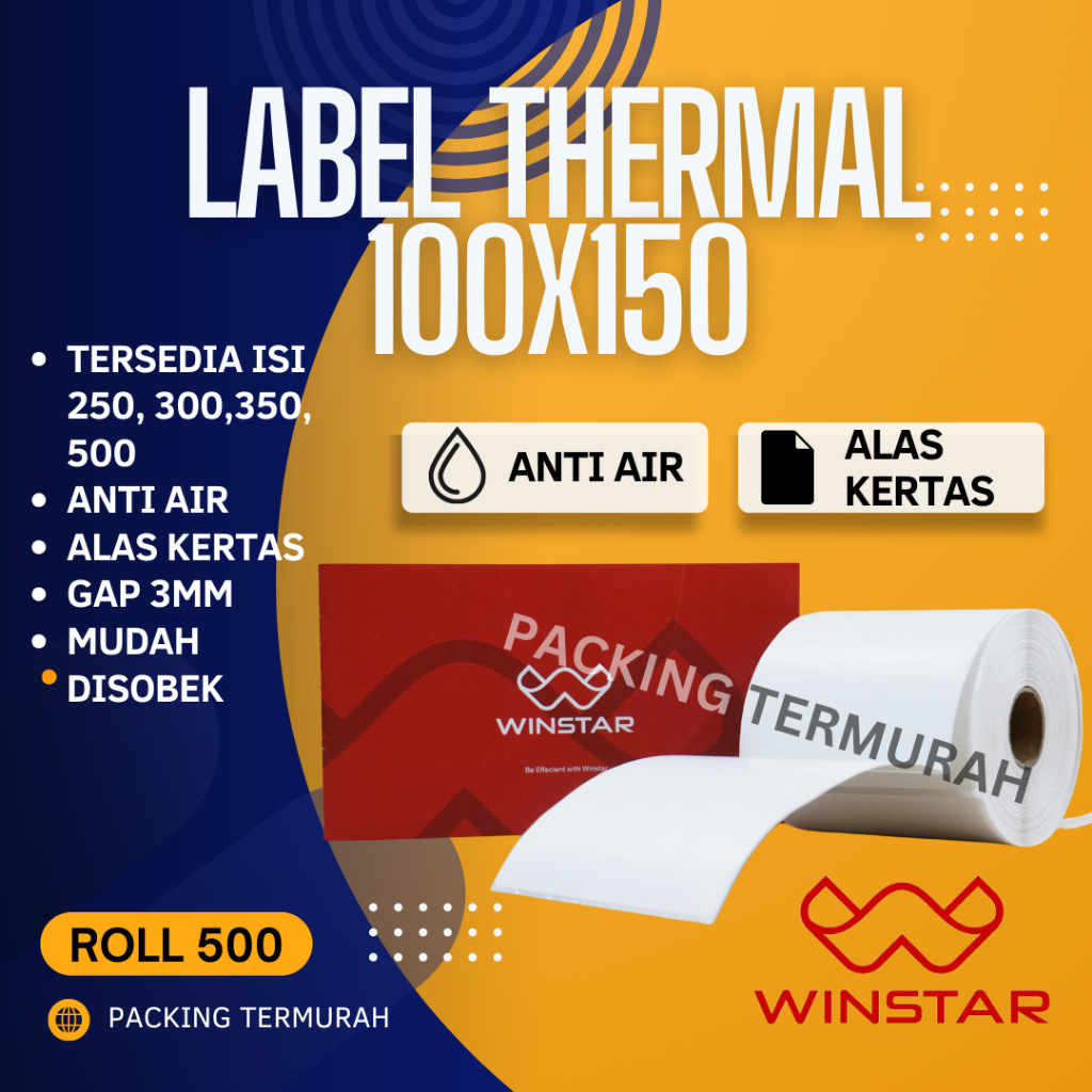 

[PACKING ONLINE] - WINSTAR Label Stiker Thermal 100x150mm 500pcs