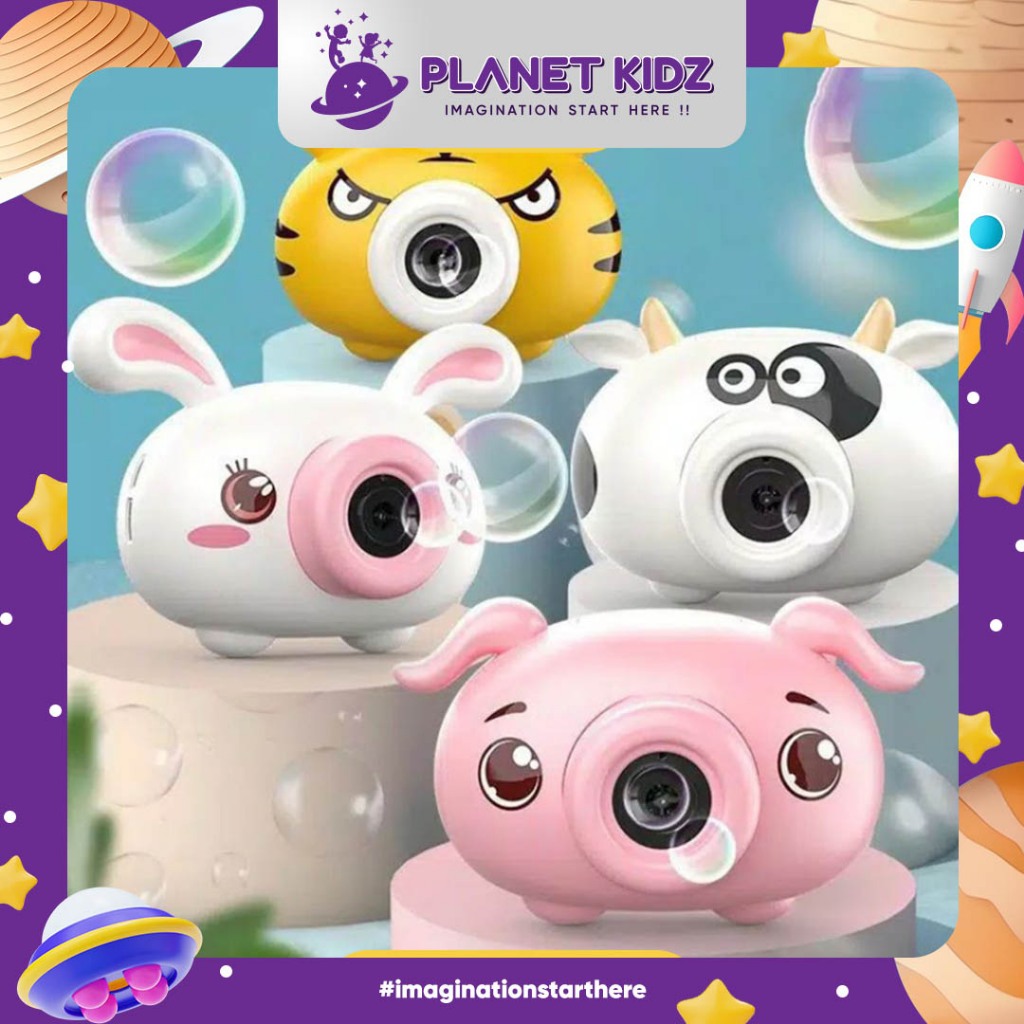 PLANETKIDZ FK154 BUBBLE CAMERA elektrik bubble blow kamera otomatis kamera bubble plus refil mainan 