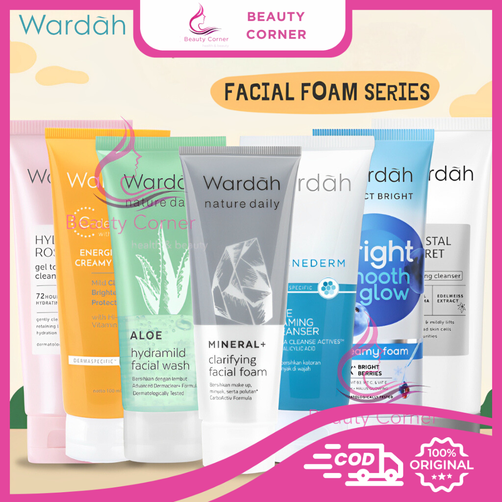 Wardah Facial Foam Series | Perfect Bright | Lightening | Nature Daily | C-Defense