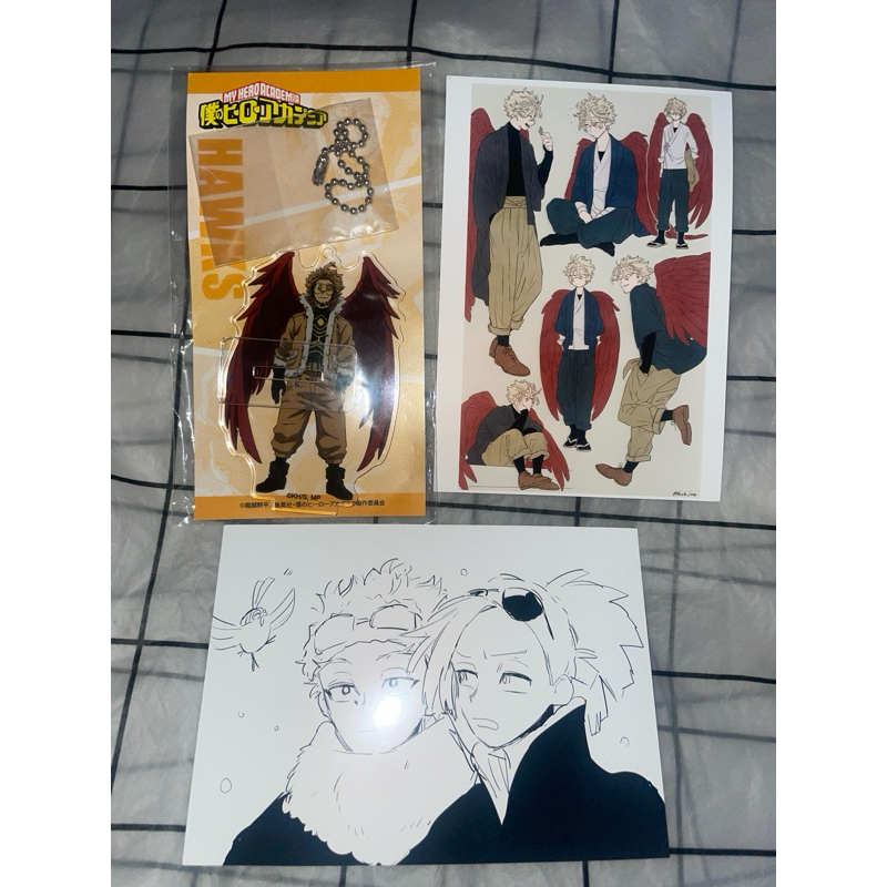 hawks acrylic bnha standee rubber chain keychain postcard mha gantungan kunci my boku no hero academ