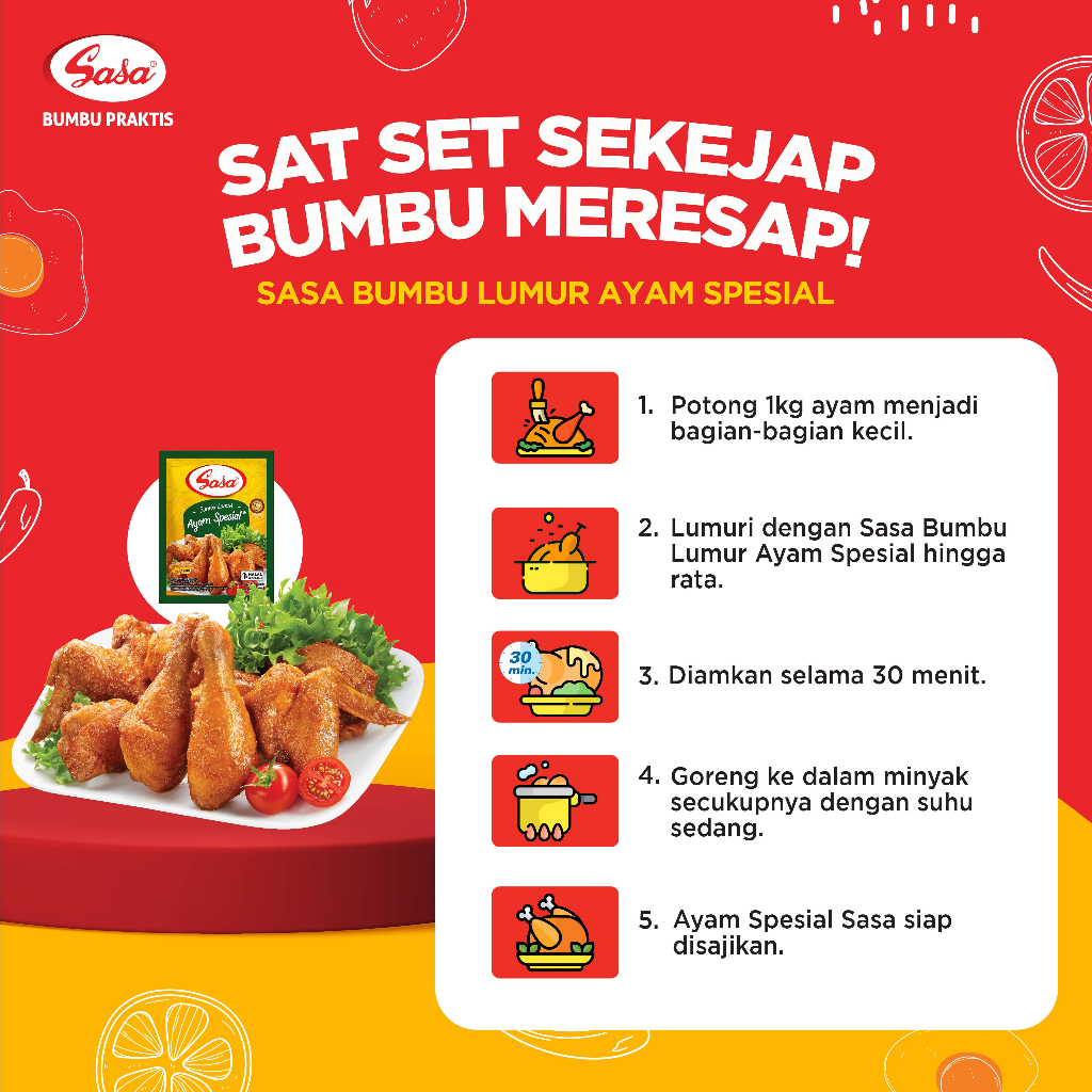 

Promo 7.7 SASA Bumbu Lumur Ayam Special 26gr - 120 Pcs (1 Karton)