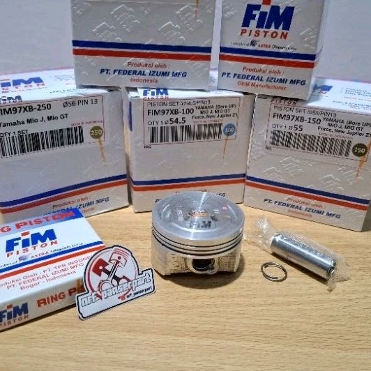 FIM97XB//PISTON KIT BORE UP MIO J/MIO M3 PEN 13 MM/SEHER RING YAMAHA MIO J/MIO GT SOUL GT FINO X RID